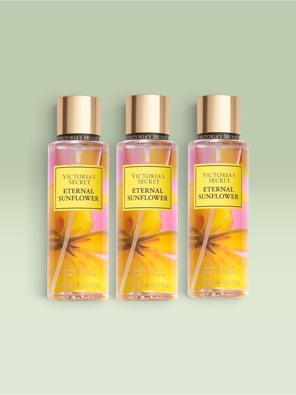 Victoria's Secret ETERNAL SUNFLOWER Fragrance Mist ~ 8.4 fl.oz. ( Lot of 3 )